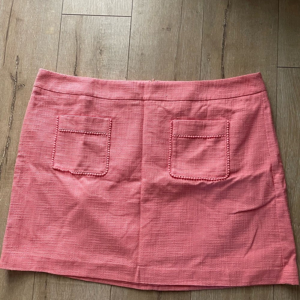 Loft Plus Tweed Skirt Size 22 Pink Coral